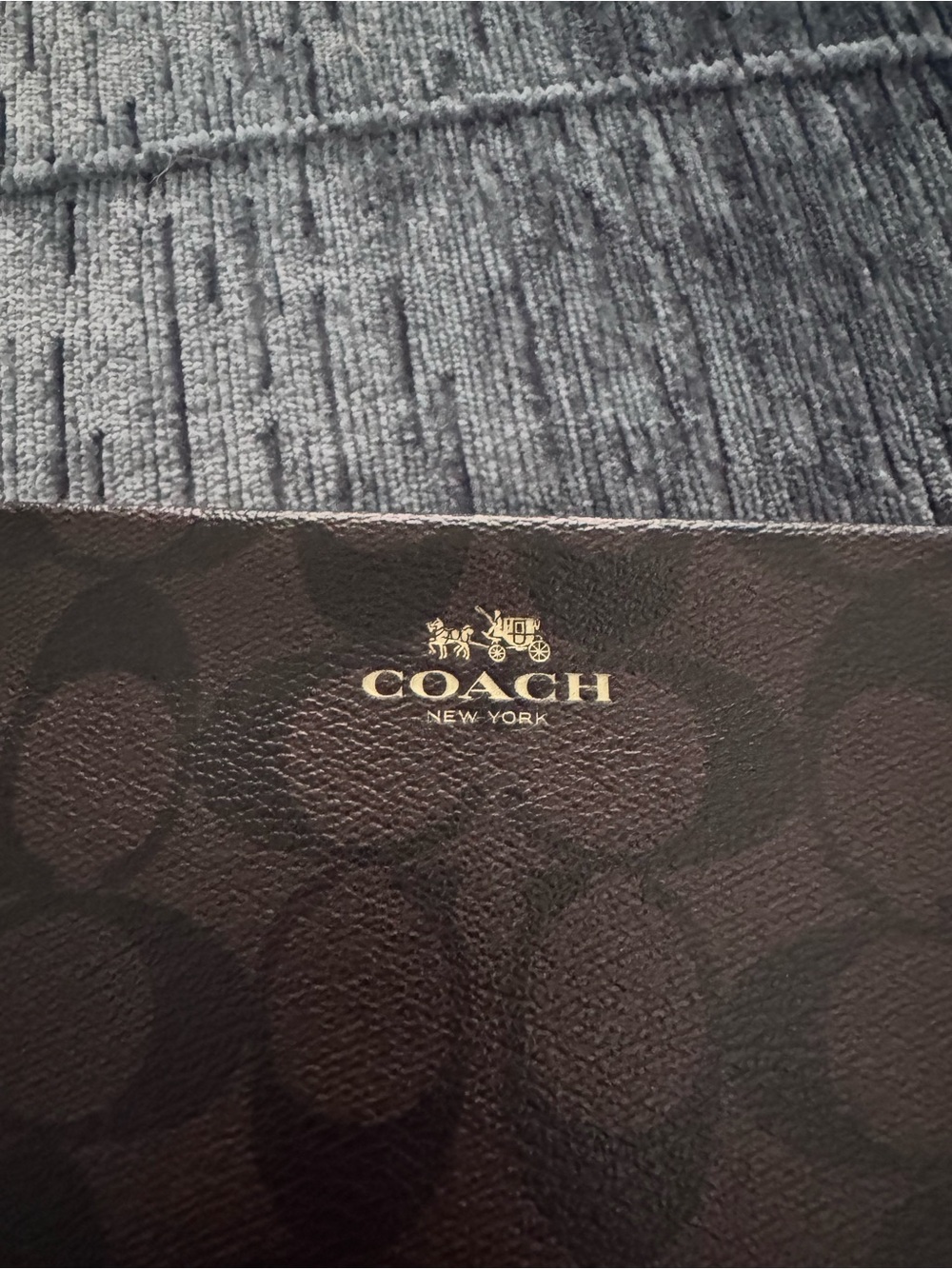 Coach Brown Signature Zip Bag with Gold Logo - Picture 3 of 6